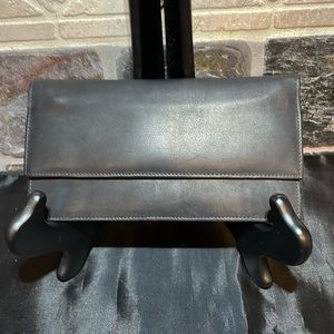Vintage Black Leather wallet Byrnes and Baker black leather made in USA
